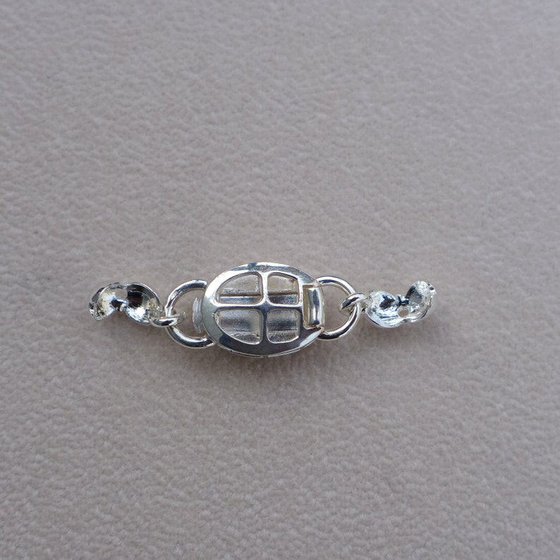 925 Sterling Silver,Box Clasp with end clamp,for Necklace or Bracelets,DIY,Jewelry making Craft. 画像 6