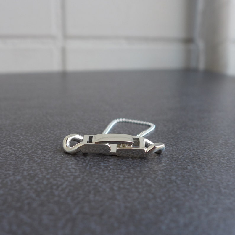 925 Sterling Silver Snap Lock Box Clasp Connector DIY Jewelry Etsy