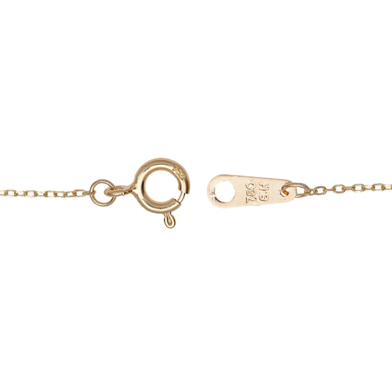 18k Solid Gold,750,14~24 0.8mm Diamond Cut Square Cable Chain Necklace,Wholesale Price,Very Thin