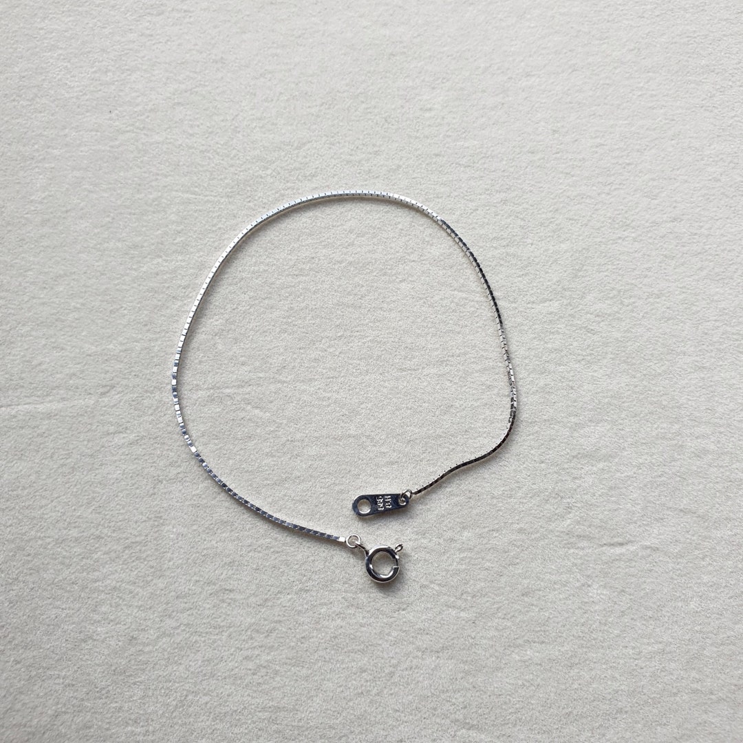 14k White Gold Classic Box Chain (0.45 mm) main image 1