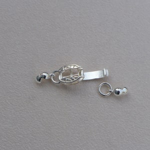 925 Sterling Silver,Box Clasp with end clamp,for Necklace or Bracelets,DIY,Jewelry making Craft. 画像 4