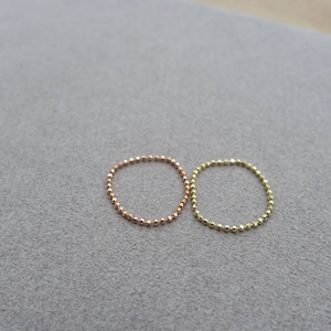 1 pc,14k,585,Gold,Rose Gold,White Gold,1.5mm,Cut Ball Chain Stacking Ring,Midi Ring,Chain Ring