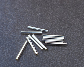 5pcs,925 Sterling Silver,Round Very Small Tube Spacer,Beads,Jewelry Findings,Supply