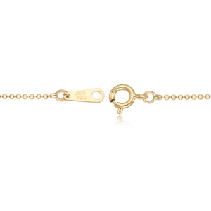 18K Gelbgold, Weißgold, 750, 1,0 mm Cut Ball Kettenhalskette Großhandelspreis 14 &quot;~ 30&quot;, sehr dünn, zart