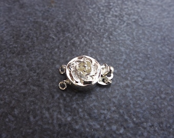 Fermoir De Boîte Rond Pour Bracelet/collier - 21mm - Argent Sterling Plaqué Sur Cuivre - Fait Main En Inde - Neuf