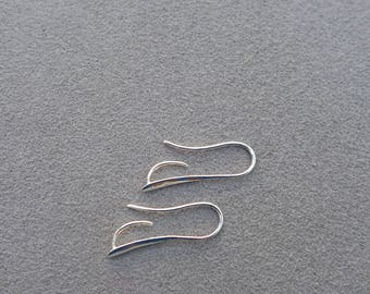 6pcs,925 Sterlings Silver,Pinch Bail Earring Hook,Earring Wire,Earring Component,Treader Earring,Wholesale