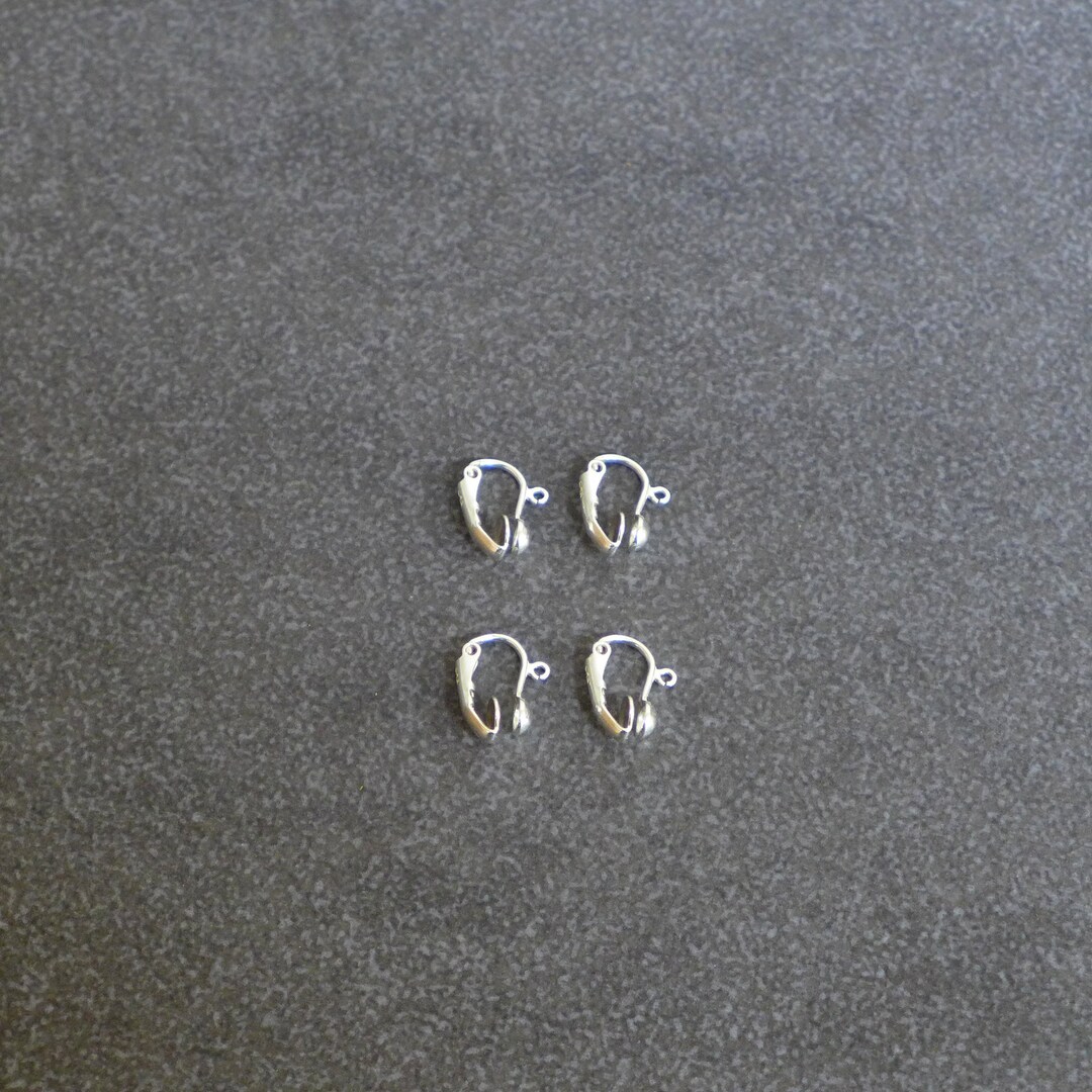 Jump Rinfs 2pcs 925 Sterling Silver Non Pierced Clip Earring Component With Open ...