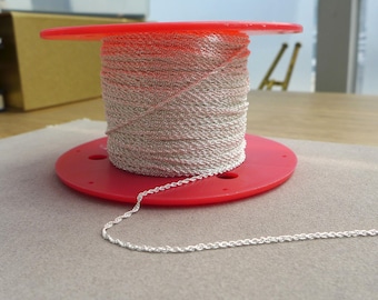 925 Sterling Silver,1m,3.3ft,1.4mm,1.6mm Unfinished Rope Chain wholesale price jewelry supply