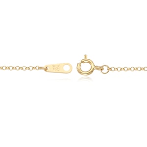 18K Solid Yellow Gold,1.3mm Rolo Cable Chain Necklace wholesale price 14&quot;~30&quot;