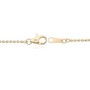 14K Yellow Gold,Rose Gold,1.5 mm Diamond Cut Ball Bead Chain Bracelet,Anklet,Necklace