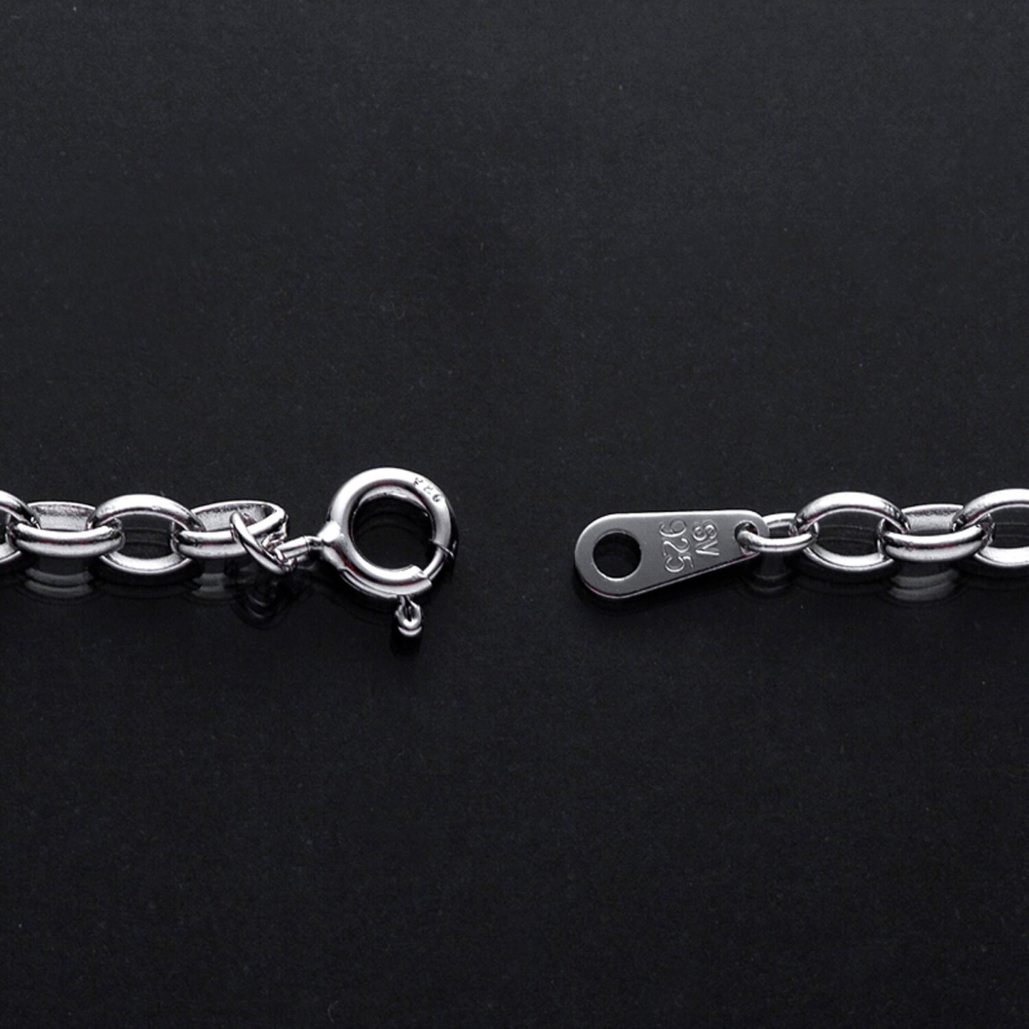 925 Sterling Silber 3,0 Mm Seil Kette Halskette, Rhodiniert, Dicke Kette, Anti-Trübung