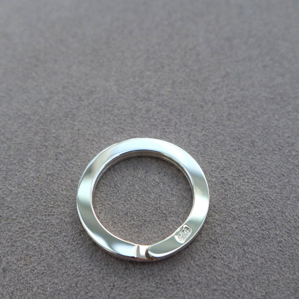 Anello diviso di alta qualità in argento sterling 925, realizzato a mano, realizzato a mano, lucidato, per realizzare portachiavi o collane.