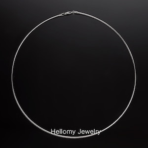 Sterling Silver,925,1.5 mm Omega Chain Necklace,Choker,Nickle and Lead Free