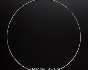 Sterlingzilver,925,1,5 mm omega-ketting, choker, nikkel- en loodvrij
