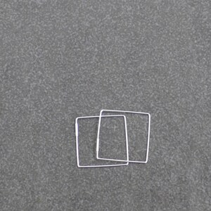 10 st, 5 par, 925 sterlingsilver, 25 mm, 30 mm, fyrkantiga ringörhängen, örhängeskomponent, grossist