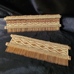 Vintage Amazonian Amazon Indian Shuar Huaorani Karaja Hair Comb Brush Woven Wood Amazon Amazonian Indian Shuar Huaorani Karaja Hair Comb  main image 2