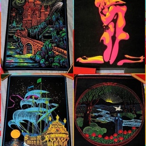Black Light Products, Blacklight Velvet Fuzzy Art Posters Wholesale - China  Different Types of Gift Items and Anime Print price