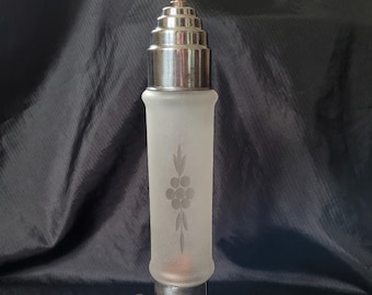 Deco Skyscraper Torpedo Bullet Lamp Boudoir Light Frosted Glass Shade Metal Unique Accent Lighting Collectible Home Art Decor