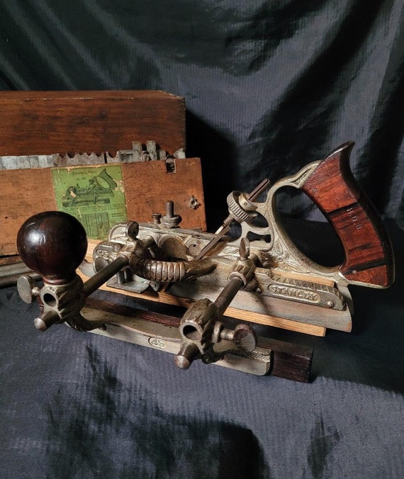 vintage an・an no.45 Antique Stanley No. 45 Combination Plane Plow Dado Cutters