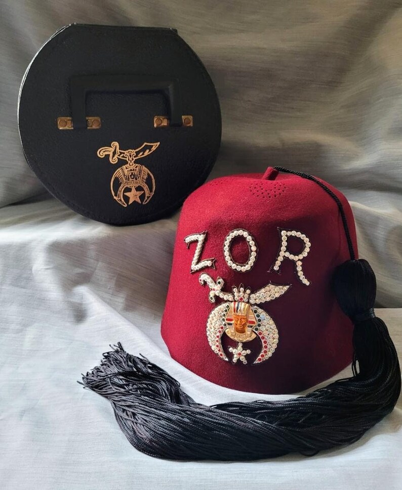 Masonic Shriners International Fez & Hard Carrying Case Zor Etsy