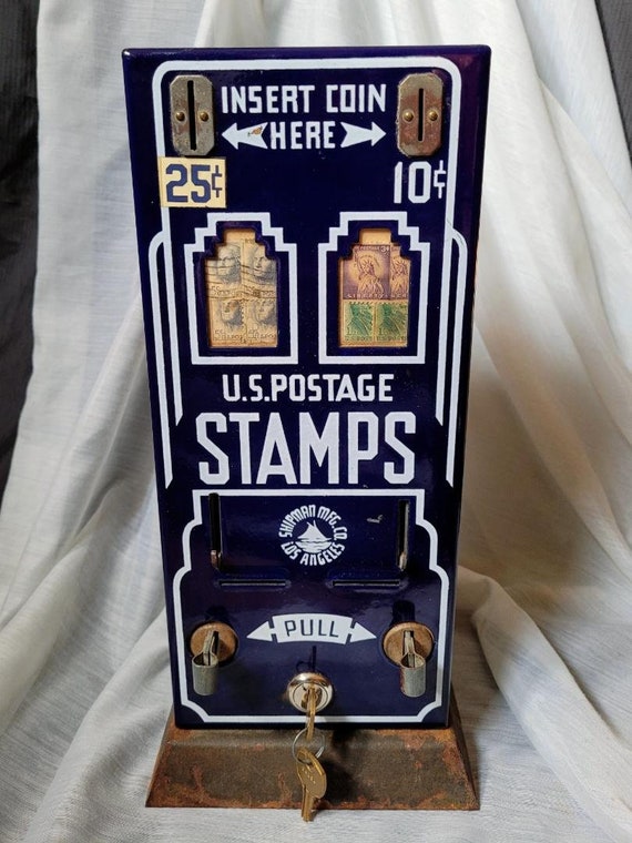 ヴィンテージ　POSTAGE STAMPS 切手販売機　アメリカ雑貨 US Postage Stamp Coin Operated Vending Machine Art Deco Porcelain
