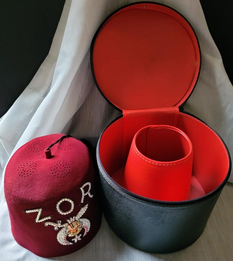 Masonic Shriners International Fez & Hard Carrying Case Zor Etsy