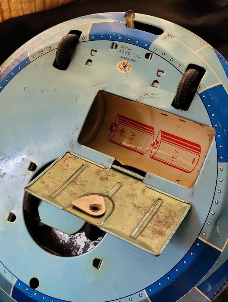 1950s Modern Toys Flying Saucer X-7 Kids Japanese Tin Litho
