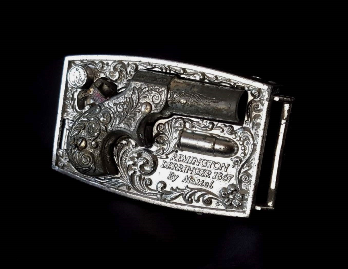マテル社　ガンバックル　レミントン・デリンジャー　1867 Vintage 1959 Mattel Toy Remington 1867 Derringer Pistol Cap
