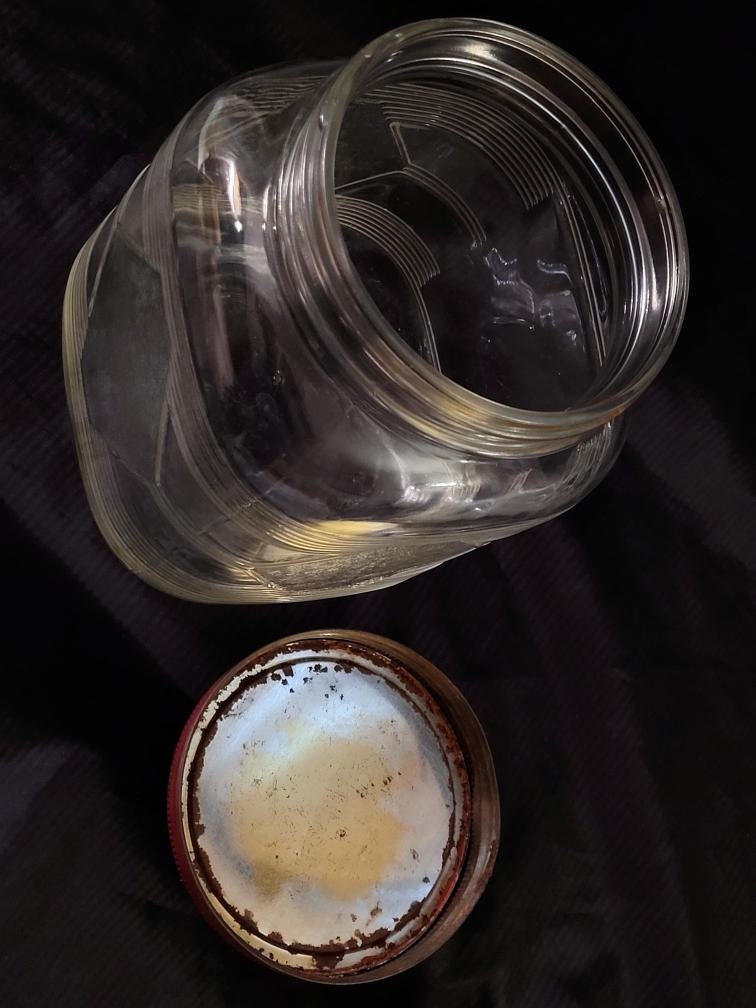 Vintage Large Glass Coffee Jar Vacuum Packed Always Fresh Lid Etsy