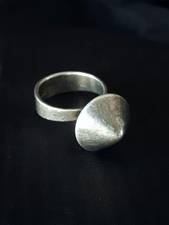 Vintage Alton Swedish Silver Ring Conical Cone Sca