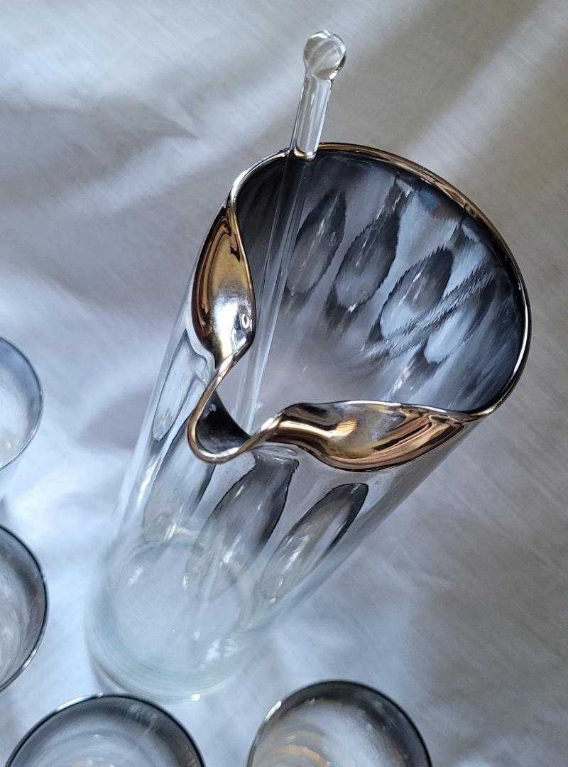 Mid Century Set Pitcher 6 Rocks Glasses Stirrer Dorothy Thorpe