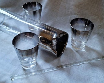 Mid Century Set Pitcher 6 Rocks Glasses Stirrer Dorothy Thorpe