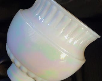 Iridescent Glass Lamp Shade Torchiere Table Floor Light Art Decor Lighting