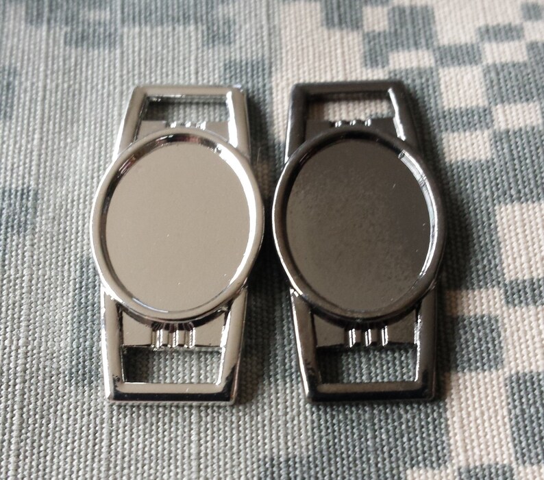 Blank Oval Shoelace Paracord Charm 12 x 16 mm w/ Clear Etsy