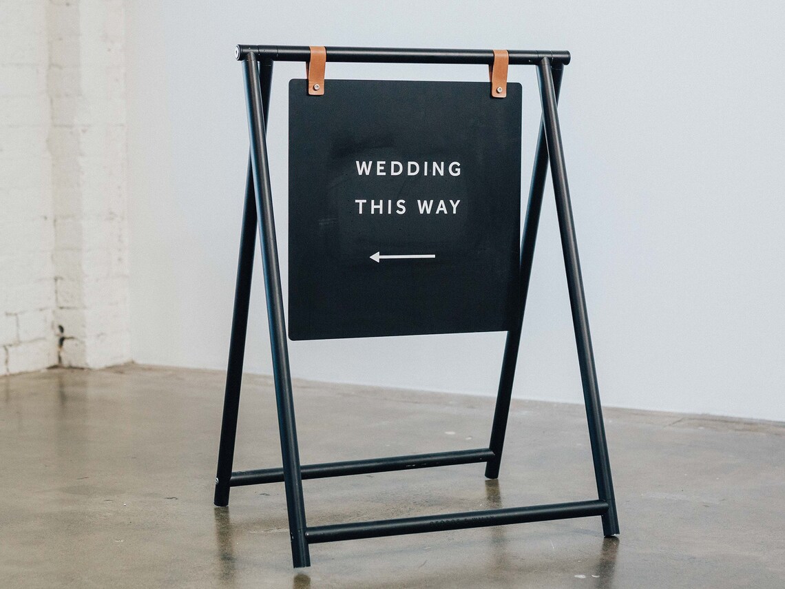 Sandwich Board Metal AFrame Sidewalk Sign Pavement Etsy