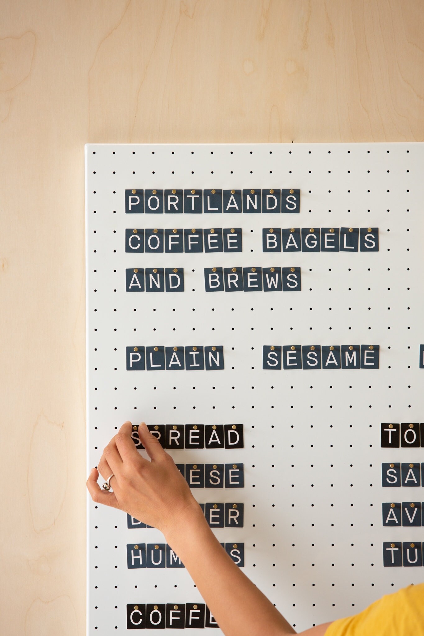 Metal Pegboard Letter Display Cafe Menu Board Wall Menu Etsy