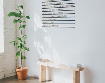 Tablero de letras de madera
