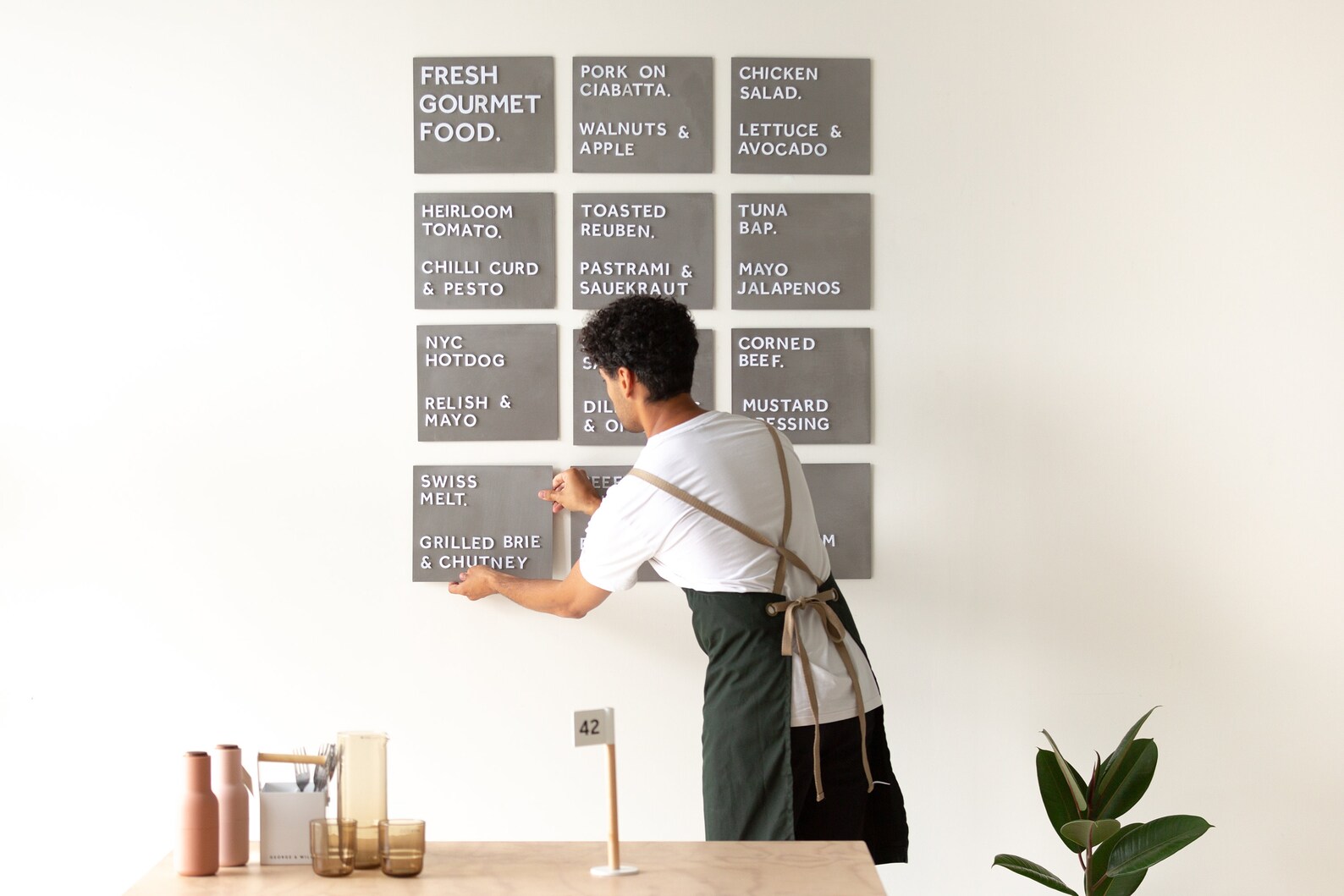 Wall Tiles Café Menu Board Wall Board Etsy
