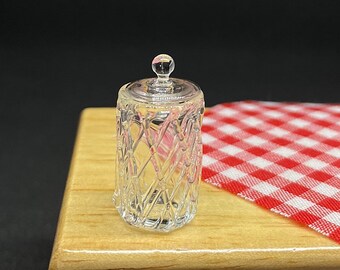 Miniature Glass Bottle,Glass Bowl with Lid,Miniature Bottle,Miniature Bowl Glass,Dolls House bottle,Glass Bottle,Dolls Accessories DIY