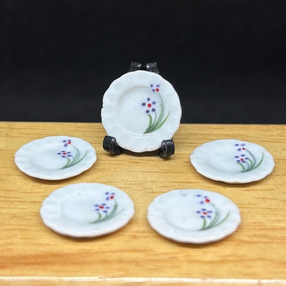 5ミニチュアプレート、ミニセラミックプレート、ミニチュアフード 