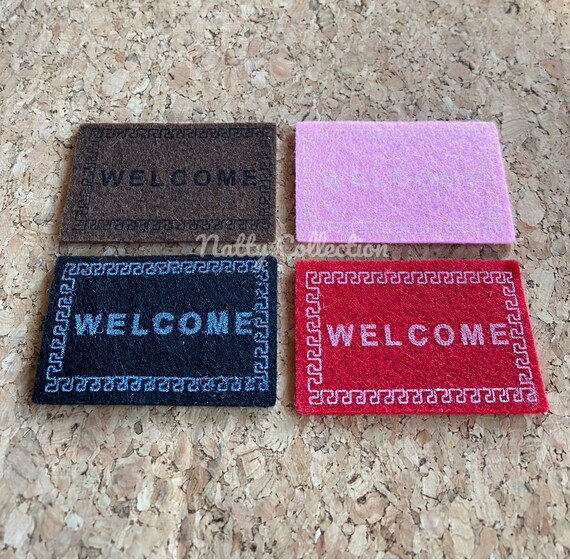 Miniature Welcome Door Rug Outdoor Mat Fairy Garden Accessories Dollhouse Decor Miniature Welcome Door Rug Outdoor Mat Fairy Garden Accessories Dollhouse Decor