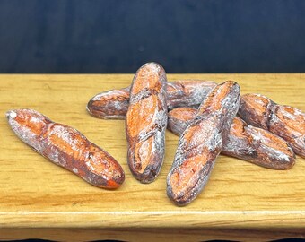 5Pcs.Miniature Bread,Miniature Bakery,Dolls house,Dolls House bakery,Dolls house bread,Miniature bakery,polymer clay bread,Miniature