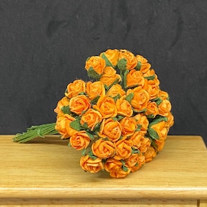 7 mm.Miniatur Maulbeerpapier Blume,Miniatur Papierblume,Mini Rose Blume,Puppenhaus Papierblume,Miniatur Rose,Maulbeerpapier Blume
