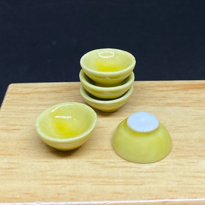 5 Miniature Bowl,Mini Ceramic  Bowl,Miniature food Bowl,Miniature Plate, Dollhouse Bowl,Dollhouse Accessories,Dollhouse Plate