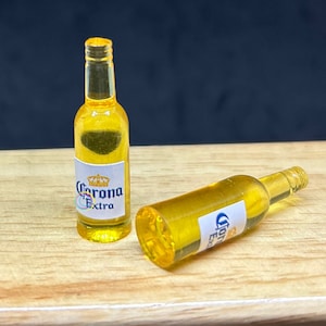 5 pcs. Miniature Beer Bottle, Miniature Alcohol Bottle, Resin Bottle