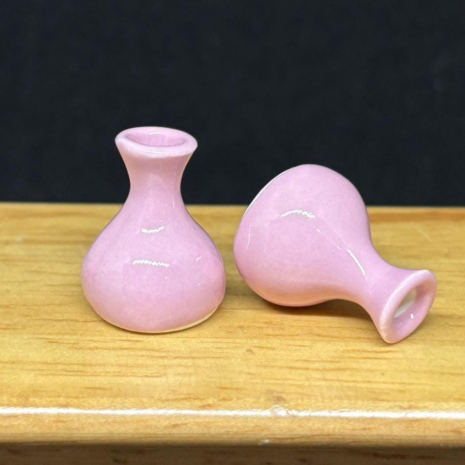 ミニチュア花瓶、ミニチュア陶器花瓶、ドールハウスの装飾、人形と
