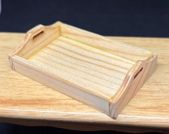 Miniature Wood Tray,Miniature tray,Miniature Food Tray,Dollhouse Tray,Dollhouse Miniature
