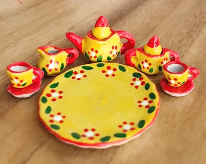 Miniature Tea Setminiature Green English Tea Setminiature - Etsy