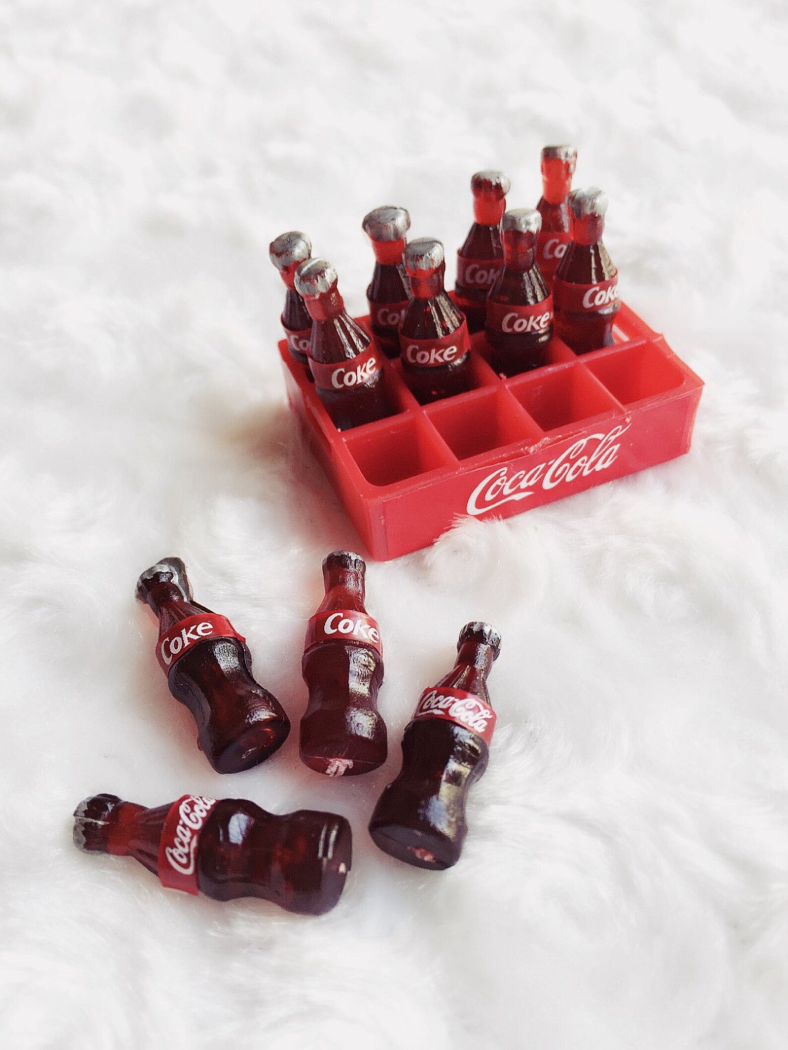 Miniature Coca Cola 12bottle With Trayminiature Coke Dolls Etsy