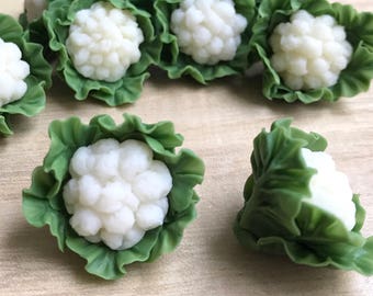 1/2/5pcs.Miniature Cauliflower,Miniature Vegetable,Dollhouse Vegetable,Dolls House,Dollhouse Cauliflower,Miniature handmade,mini Cauliflower